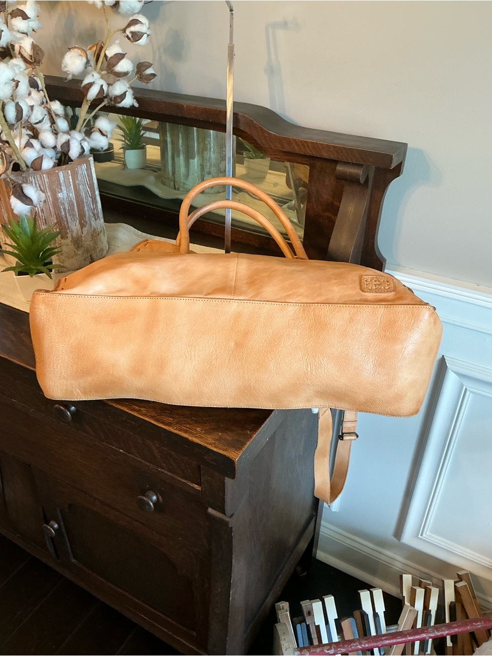 Bed Stu Tan Leather Tote Bag - Picture 9 of 16